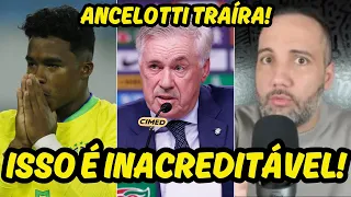 "FOI NOJENTO!" VAZOU O QUE ANCELOTTI FEZ COM ENDRICK NA SELEÇÃO! "NUNCA VI NADA IGUAL!"