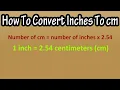 How To Convert And Formula For Inches To Centimeters cm - Converting Inches To Centimeters cm