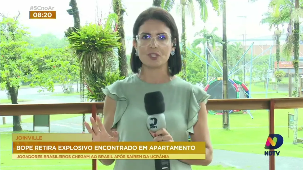 Bope retira explosivo encontrado em apartamento, em Joinville