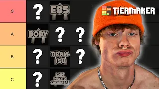 ranking every song on 