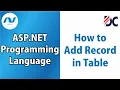 How to Add Records to a Table ASP NET