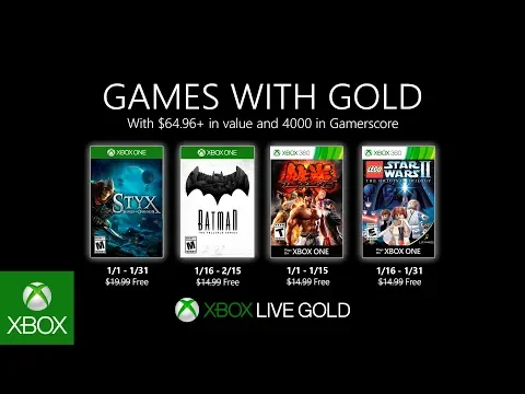 Xbox - January 2020 Games with Gold