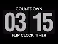 3 Minutes 15 Seconds Countdown Flip Clock With Alarm 4k