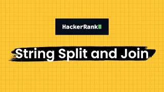 Hackerrank Solution String Split and Join