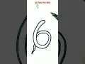How to draw snake from number 6 Easy snake drawing for beginners Number drawing