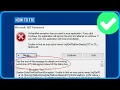 How to Fix Just in Time Jit Debugger Instead of This Dialog Box Error in Windows