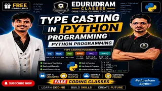 Type Casting in Python Programming Python Programming Lecture 6 Free Coding Classes
