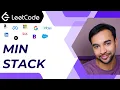 Min Stack LeetCode 155 Full Solution with animations using 2 stacks