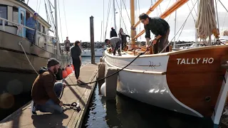 Starting the engine & hoisting SAIL – Tally Ho moves!