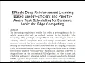 EPtask Deep Reinforcement Learning Based Energy Efficient and Priority Aware Task Scheduling for Dy