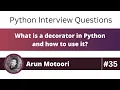 What is a decorator in Python and how do you use it Python Interview Question