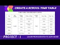 How to create a time table in HTML Time table in HTML HTML me school time table kaise banaye