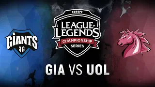 GIA vs. UOL - Week 6 Day 2 | EU LCS Summer Split | Giants Gaming vs. Unicorns of Love (2018)