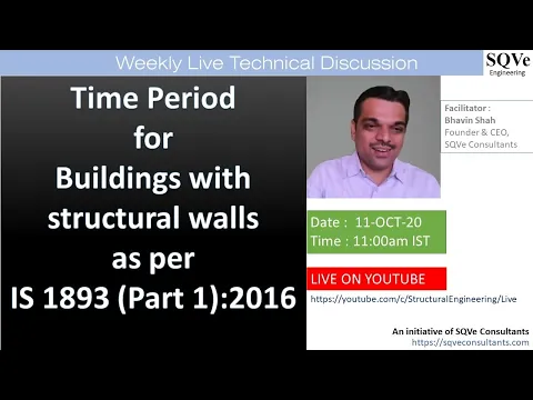 Download MP3 Session 5 -Time period for buildings with structural walls as per IS 1893 - Live Discussion