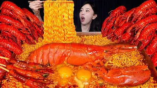 🦞 대왕 랍스터 & 마라가재 열라면 🍜 먹방 Nourishing KING Lobster Spicy Ramen MUKBANG Ssoyoung ASMR