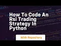 how to code an rsi trading strategy in python