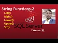 SQL Server Tutorial-31 String Functions - 2 Left Right Lower Upper Str Bangla