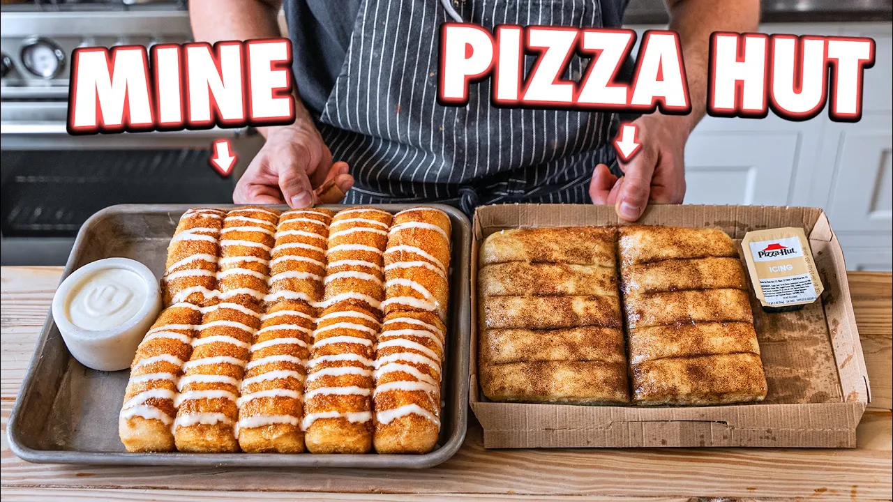 Making Pizza Hut Cinnamon Sticks At Home | But Better