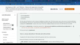 Developing on AWS Lab 7 Python - Observe the Application Using AWS X-Ray