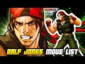 RALF JONES MOVE LIST - The King of Fighters 2002 Unlimited Match (KOF2002)