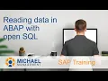 Reading data in ABAP with open SQL