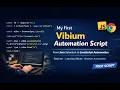 My First Vibium Automation Script Java Selenium Engineer Learning JavaScript