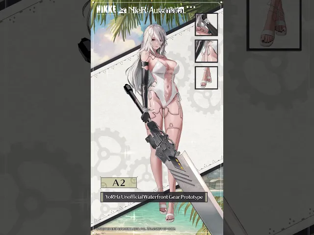 GODDESS OF VICTORY: NIKKE | Costume Introduction - A2  (YoRHa Unofficial Waterfront Gear Prototype)