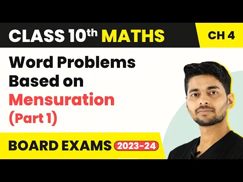 Word Problems Based on Mensuration Part 1 - Quadratic Equations Class 10 Maths Ch 4 2022-23 - Mathematics video for Grade 10