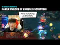 Faker checks if Varus is scripting T1 Stream Moments T1 cute moments