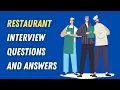 Restaurant Interview Questions And Answers