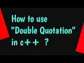 How to write or print a string within Double quotation in c -