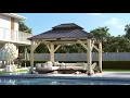 COVERONICS Cedar Wooden Gazebo Installation
