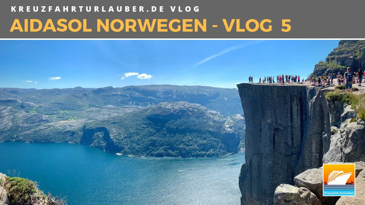 #Vlog5 - Norwegische Fjorde mit AIDAsol: Preikestolen/Stavanger und Seetag