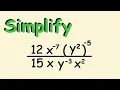 Simplifying Exponential Expression with Integer Exponents - Example