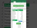 SUM Formula in Excel Add Total Values