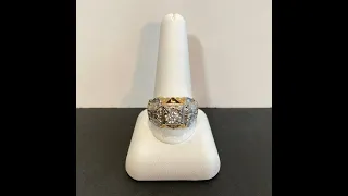 14K White And Yellow Gold And Diamond Scottish Rite Masonic Ring  14K White And Yellow Gold And Diamond Scottish Rite Masonic Ring