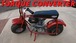 Torque converter install on the Coleman CT200U minibike top speed