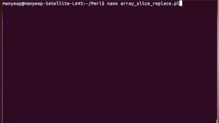 Perl Slice and Replace Example