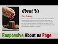 Responsive About Us Page Website Using HTML and CSS HTML CSS Tutorial