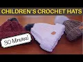 EASY CHILD SIZED CROCHET WINTER HAT - 30 MINUTES