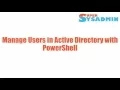 Manage Users in Active Directory with PowerShell