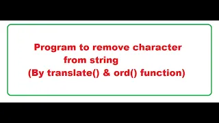 Write a method in Python which will remove any given character from a String