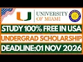How to Apply for University of Miami Stamps Scholarship 2027 Fully Funded Undergraduate Degree USA