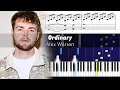 Download Lagu Alex Warren - Ordinary (Wedding Version) - Accurate Piano Tutorial with Sheet Music