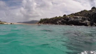 Catamaran Sailing Charter in BVI – snorkeling uninhabited George Dog Island.  EP3