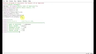 Python Program to calculate the salary of an employee