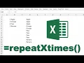 How to repeat values X times in excel LAMBDA