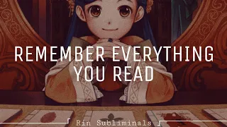 Remember Everything You Read subliminal