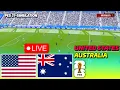 LIVE - USA vs AUSTRALIA FIFA World Cup 2026 Full Match PES 21 Football Simulation Gameplay