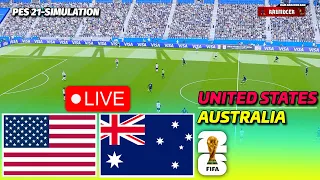 LIVE - USA vs AUSTRALIA FIFA World Cup 2026 Full Match PES 21 Football Simulation Gameplay